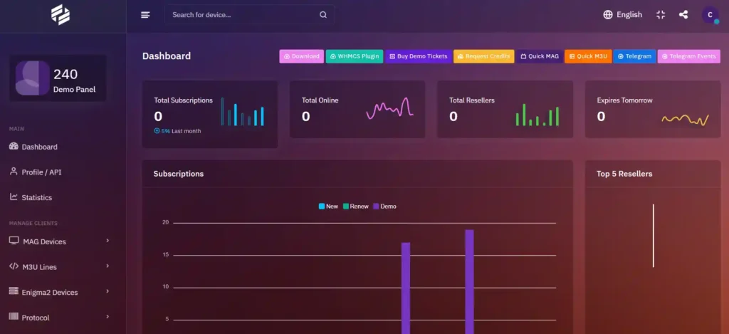 Dino Panel IPTV Reseller